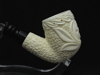 Bent Lattice good Pipe, Meerschaum Pipe, Handmade Meerschaum Pipes, Artisan Pipes, Handmade Art, Block Meerschaum